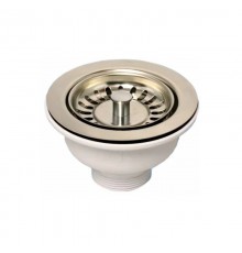 Выпуск (H68мм, D113мм полированная нержавейка сливная решётка) со съёмной фильтрующей решёткой-пробк