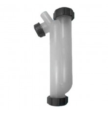 Сифон трубный S-образный для слива конденсата с дополнительным отводом Ду=17мм; высота гидрозатвора