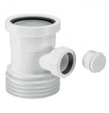 Муфта (L149мм) с манжетой и компрессионным отводом Ду=40мм; вход раструбный Ду=90мм, выход Дн=110мм.