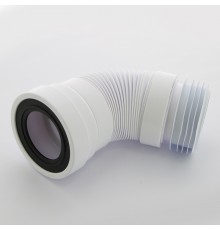 Труба фановая L=230-440 мм гофр. с манжетой, вход 97-107 мм, выход внутрь 110 мм трубы