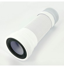 Труба гофрированная L=330-850 мм, вход 97-107 мм, выход внутрь 110 мм трубы