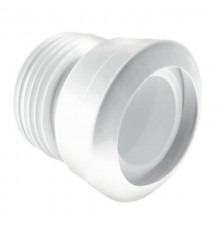 Труба фановая L=140 мм с манжетой, вход 97-107 мм, выход внутрь 110 мм трубы