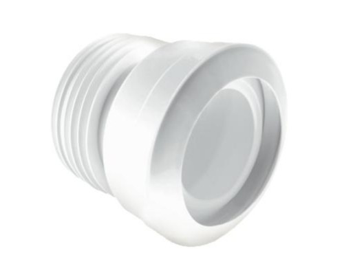 Труба фановая L=140 мм с манжетой, вход 97-107 мм, выход внутрь 110 мм трубы