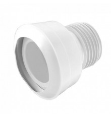 Труба фановая L=150 мм под углом 14 с манжетой, вход 97-107 мм, выход внутрь 110 мм трубы