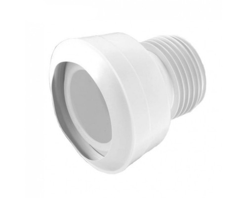 Труба фановая L=150 мм под углом 14 с манжетой, вход 97-107 мм, выход внутрь 110 мм трубы