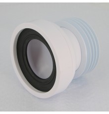 Труба фановая L=120 мм с манжетой, вход 97-107 мм, выход внутрь 110 мм трубы