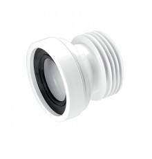 Труба фановая L=100 мм с манжетой, вход 90-110 мм, выход внутрь 110 мм трубы