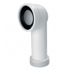 Труба фановая L=285 мм под углом 90 с манжетой, вход 97-107 мм, выход внутрь 110 мм трубы