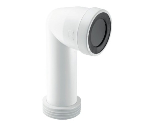 Фановая труба (L280мм) под углом 90°; удлиненный вход Ду=97-107мм, выход манжета Дн=110мм