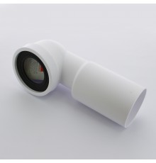 Труба фановая L=285 мм под углом 90, вход 97-107 мм, выход 110 мм