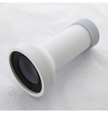 Труба фановая L=260 мм с манжетой, вход 97-107мм, выход внутрь 90 мм трубы