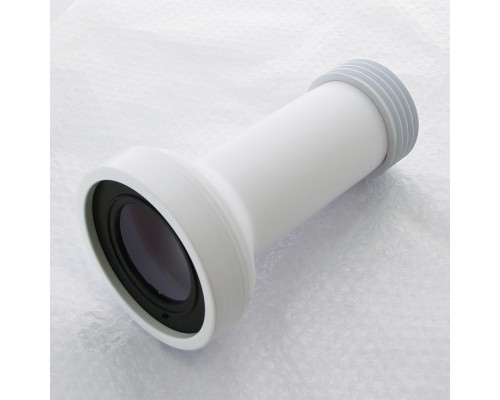 Труба фановая L=260 мм с манжетой, вход 97-107мм, выход внутрь 90 мм трубы