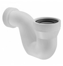 Труба фановая L=190 мм, с г/затвором и манжетой, вход 97-107 мм, выход внутрь 110 мм трубы