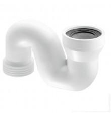 Труба фановая L=205 мм с г/затвором и манжетой, вход 97-107 мм, выход верт. внутрь 110 мм трубы