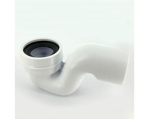 Труба фановая L=150 мм с г/затвором, вход 97-107 мм, выход горизонтальный 110 мм