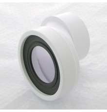 Труба фановая L=125 мм с 40 мм смещ., вход 97-107 мм, выход 110 мм