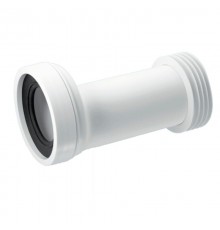 Труба фановая L=260 мм с манжетой и 20 мм смещ., вход 97-107 мм, выход внутрь 110 мм трубы