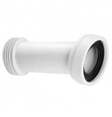 Труба фановая L=350 мм под углом 14 с манжетой, вход 97-107 мм, выход внутрь 110 мм трубы