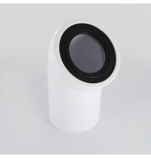 Труба фановая L=210 мм под углом 45, вход 97-107 мм, выход 110 мм