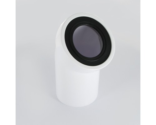 Труба фановая L=210 мм под углом 45, вход 97-107 мм, выход 110 мм