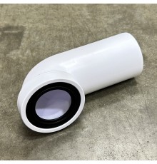 Труба фановая L=230 мм под углом 90, вход 97-107 мм, выход 110 мм