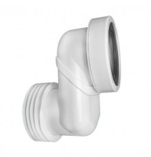 Труба фановая L=160 мм с манжетой и 130 мм смещ., вход 97-107 мм, выход внутрь 110 мм трубы