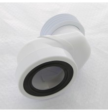 Труба фановая L=160 мм с манжетой и 80 мм смещ., вход 97-107 мм, выход внутрь 110 мм трубы