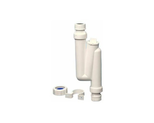 Сифон трубный S-образный без выпуска для слива конденсата; вход Ду=19-23мм, выход вертикальный Ду=19