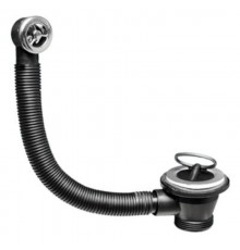 Слив-перелив для мойки под круглое отверстие перелива регулируемый (L230ммхD25мм, D60мм нержавейка с