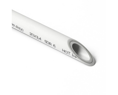 Труба DUO PN25 20 х 3,4 с алюм. слоем (штанга 4 м) серая