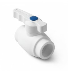 Кран шаровой полнопроходной 32 Prime белый полипропиленовый