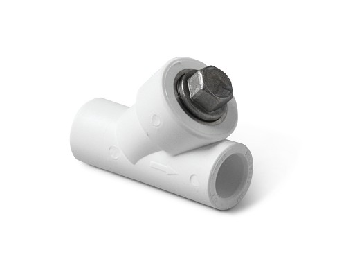 Фильтр косой ВВ 40 мм PP-R серый