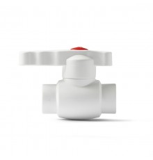 Кран 40 шаровой Standart белый, ручка