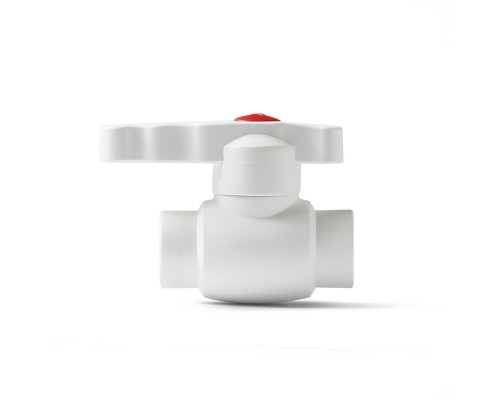 Кран 40 шаровой Standart белый, ручка