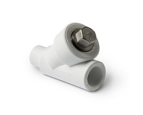 Фильтр косой НВ 32 мм PP-R серый