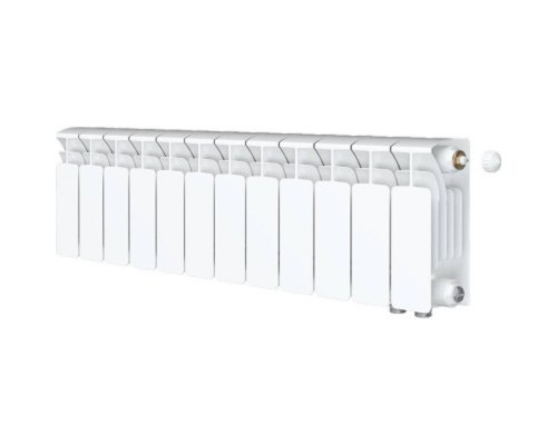 Биметаллический радиатор Rifar Base 200/100/22 секций (нижнее правое подключение, цвет белый глянцев
