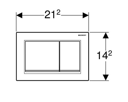 Кнопка смыва Geberit Omega30 хром, матовый хром