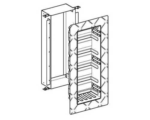Инсталляция Geberit GIS для коробки хранения в нише со вставными полками