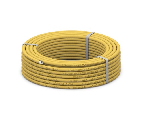 Труба гофр. 20 х 0.3 отожж. в желтой оболочке (бухта 30 м)