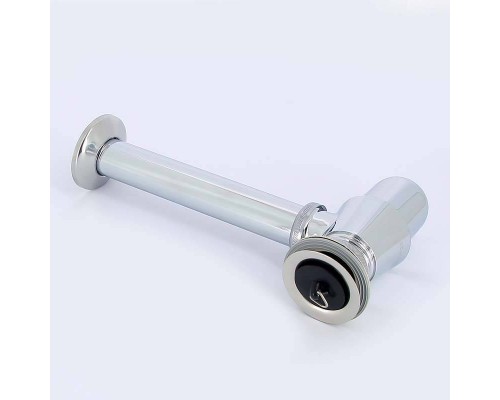 Сифон бутылочный с горизонтальным отводом и пробкой хромированный VIEGA