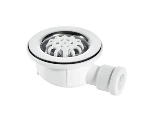 Водосток напольный (H40мм, D70мм нержавейка сливная решётка) без гидрозатвора с пластиковой защитной