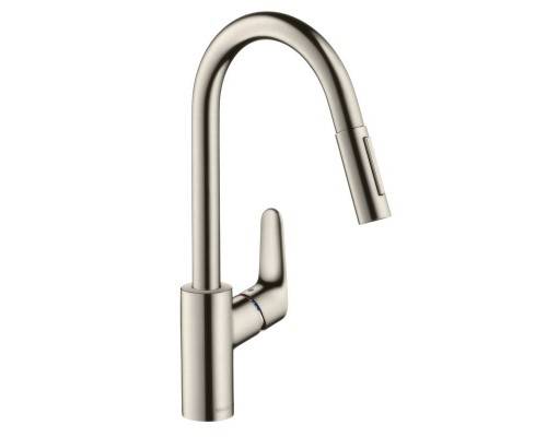 Кухонный смеситель HansGrohe HG Focus 240однорычажный с вытяжным душем хром