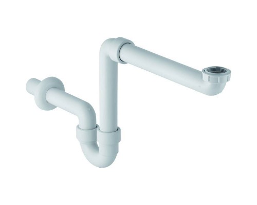 Сифон трубный Geberit для умывальника, гор. выпуск, d 40 мм, G 1 1/2 x 1 1/4", белый
