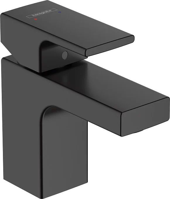 Смеситель для раковины Hansgrohe Vernis Shape 70 без донного клапана матовый черный 71567670