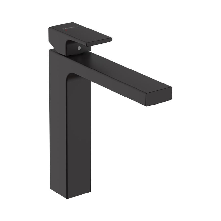 Смеситель для раковины Hansgrohe Vernis Shape 190 без донного клапана матовый черный 71591670
