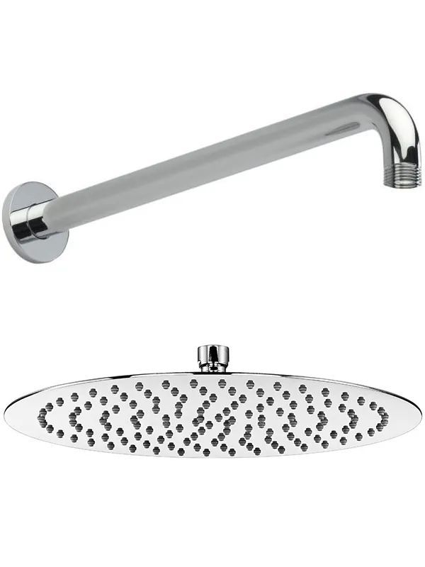 Верхний душ TOPAZ SLIM круглый 300 мм с держателем 325 мм 102145014EX/102126608EX