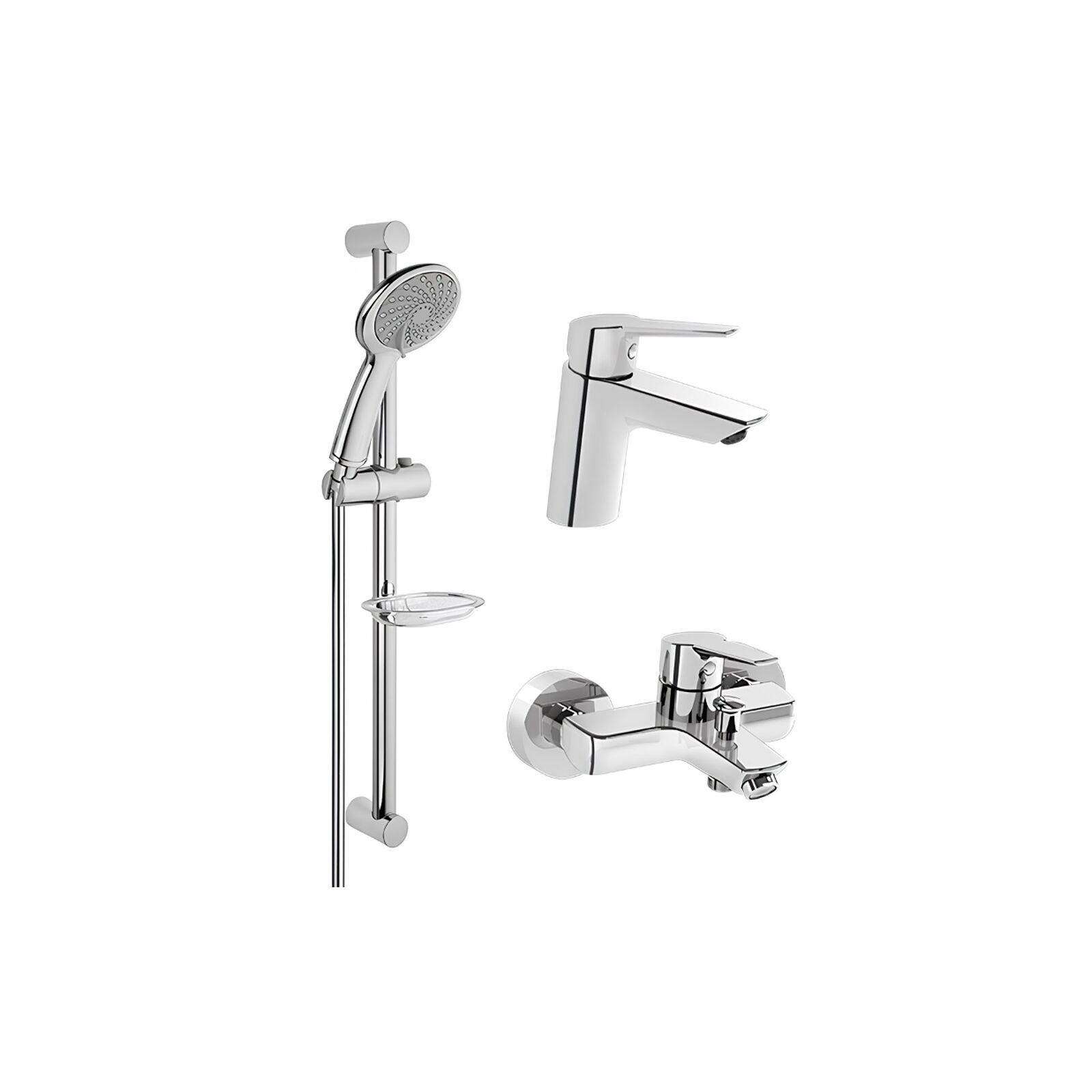 Набор смесителей 3 в 1 VitrA Solid S (для раковины, для ванны, душевой гарнитур) A42242EXP