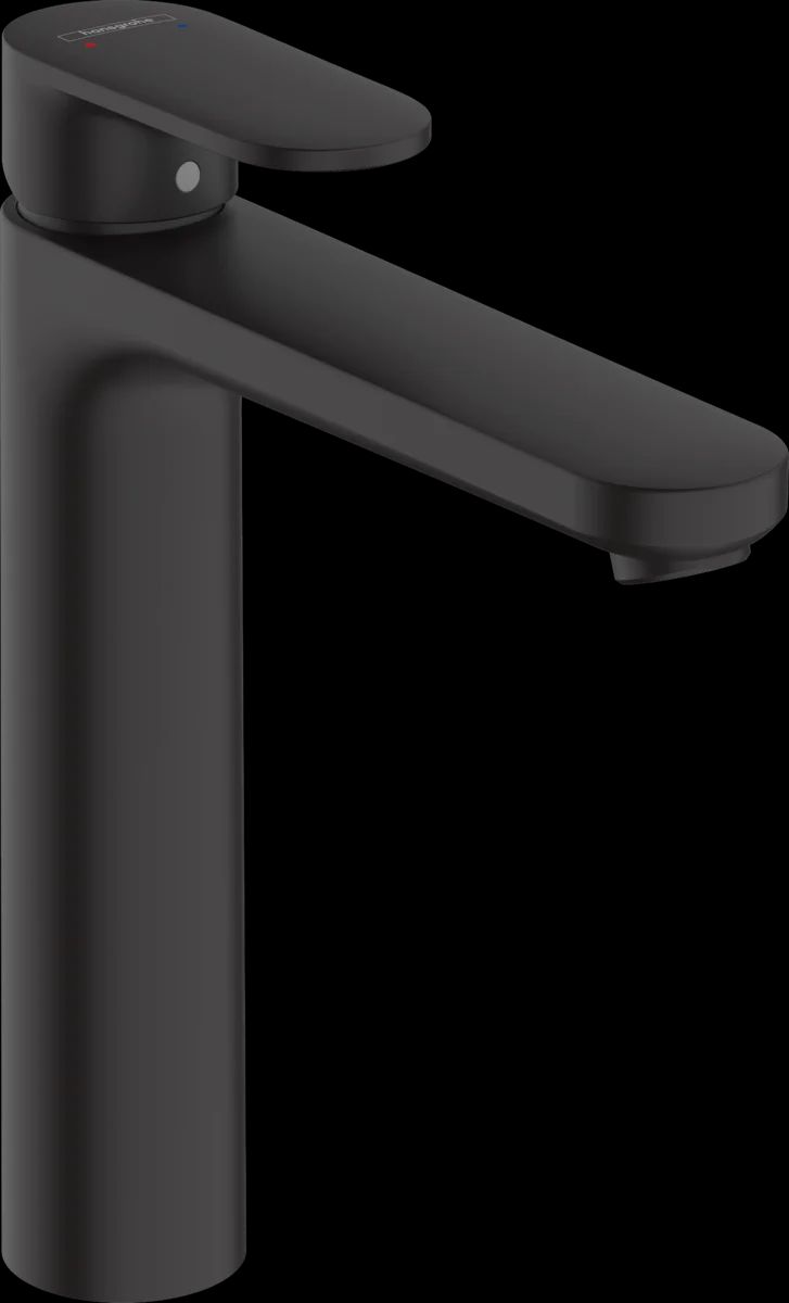 Смеситель для раковины Hansgrohe Vernis Blend 190 с донным клапаном черный матовый 71582670