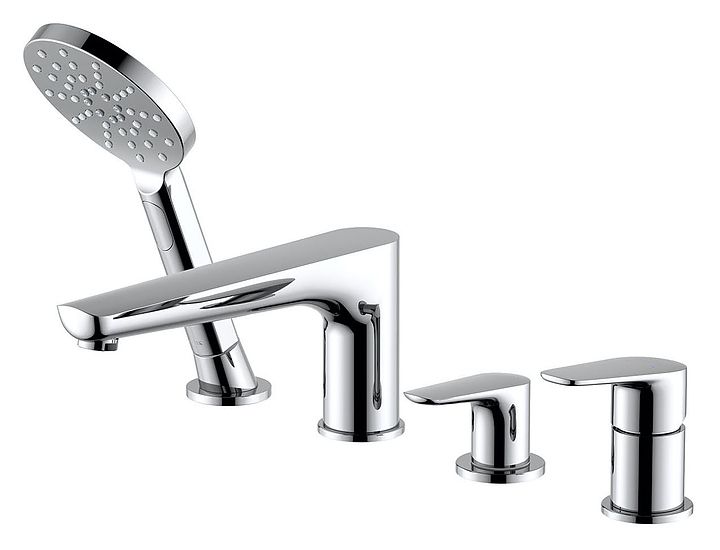 Смеситель на борт ванны Aquanet Бетта на 4 отверстия хром AQ1148CR
