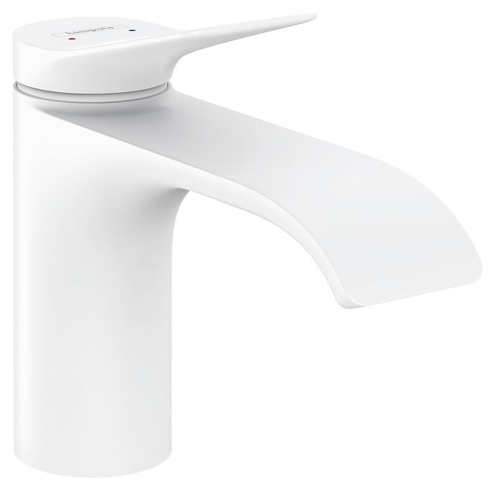 Смеситель для раковины Hansgrohe Vivenis 80 белый матовый 75010700